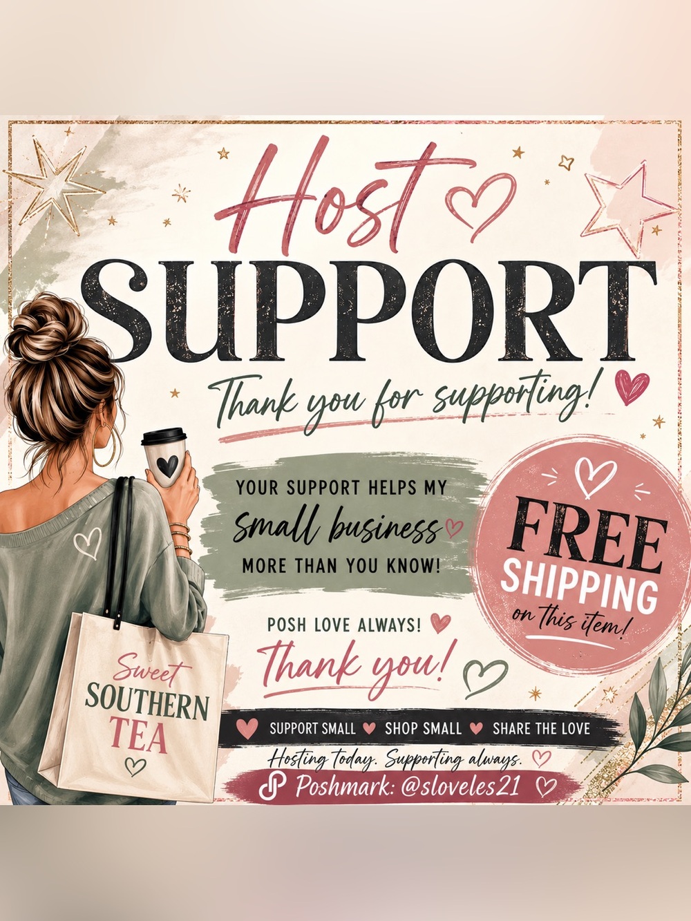 Host Support Listing - Includes FREE Shipping